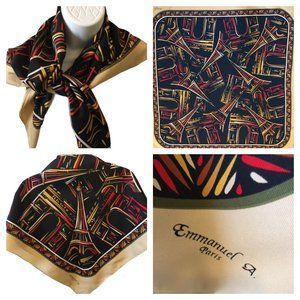 Emmanuel A. Scarf Paris Eiffel Tower Paris Abstract Black Red Gold